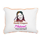 Thizzel Elegant Logo Rectangular Canvas Pillow