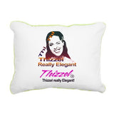 Thizzel Elegant Logo Rectangular Canvas Pillow