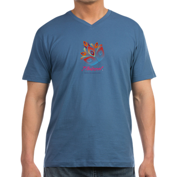 Artistic Leaves Logo Men's V-Neck T-Shirt