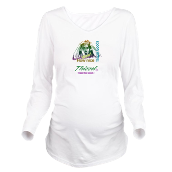 Thizzel Nice Goods Logo Long Sleeve Maternity T-Shirt