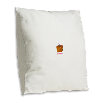 Funny Logo Burlap Throw Pillow