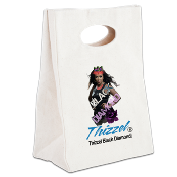 Thizzel Diamond Canvas Lunch Tote