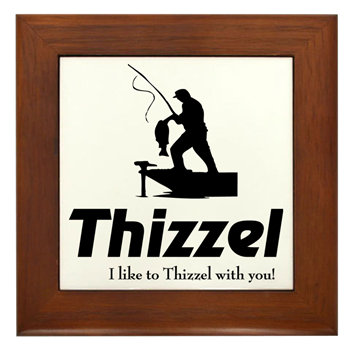 Thizzel Fishing Framed Tile