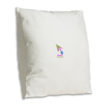 Space Logo Burlap Throw Pillow