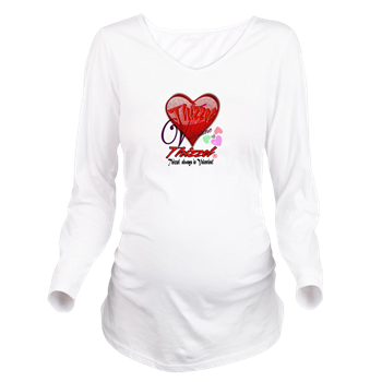 Valentine Logo Long Sleeve Maternity T-Shirt
