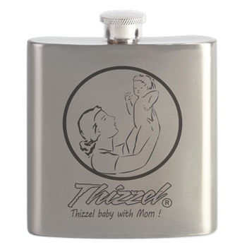 Mom Baby Logo Flask