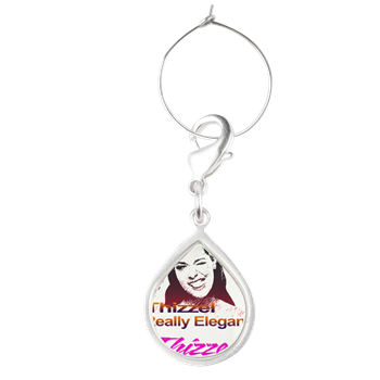 Thizzel Elegant Logo Teardrop Wine Charm