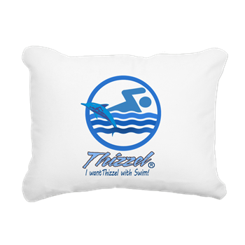 Swimming Logo Rectangular Canvas Pillow