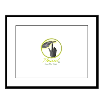 Finger T Logo Large Framed Print