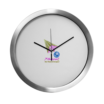 Space Logo Modern Wall Clock