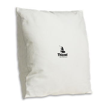 Thizzel Fishing Burlap Throw Pillow