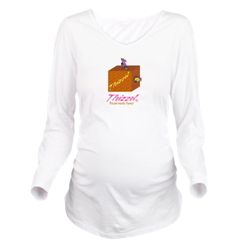 Funny Logo Long Sleeve Maternity T-Shirt