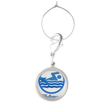 Swimming Logo Wine Charms