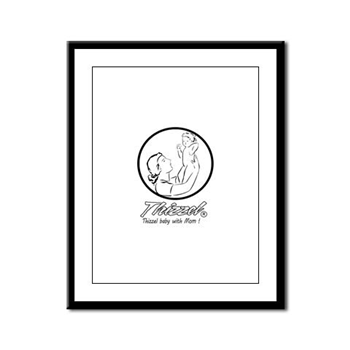 Mom Baby Logo Framed Panel Print