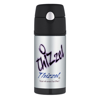 Text Effect Logo Thermos® Bottle (12oz)