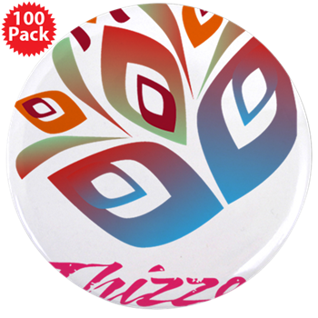 Artistic Leaves Logo 3.5" Button (100 pack)