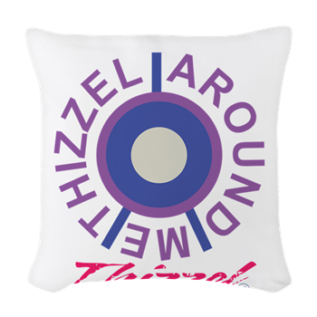 Around Me Vector Logo Woven Throw Pillow