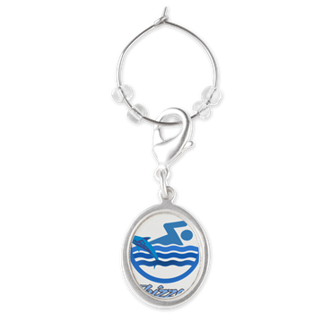 Swimming Logo Wine Charms