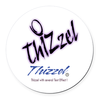 Text Effect Logo Round Car Magnet