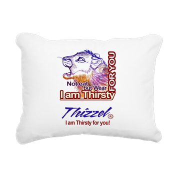Am Thirsty Logo Rectangular Canvas Pillow