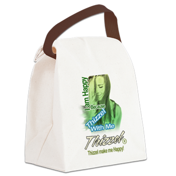 Thizzel make me Happy Canvas Lunch Bag