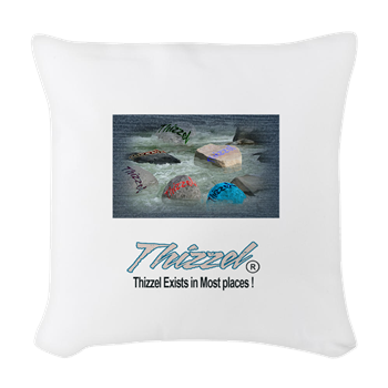 Thizzel Exist Logo Woven Throw Pillow