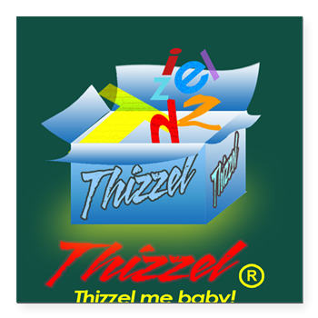 Thizzel Gifts Square Car Magnet 3" x 3"