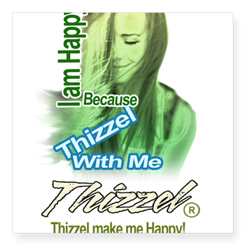 Thizzel make me Happy Sticker