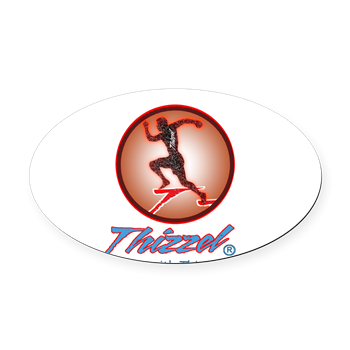 Runner Logo Oval Car Magnet