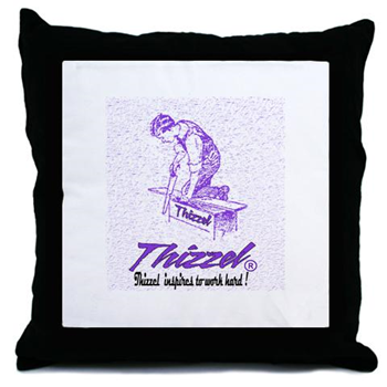 Thizzel Work Throw Pillow