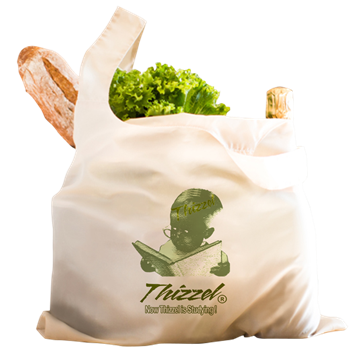 Thizzel Study Logo Reusable Shopping Bag