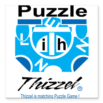Puzzle Game Logo Square Car Magnet 3" x 3"