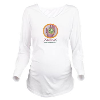 Discover Earth Logo Long Sleeve Maternity T-Shirt