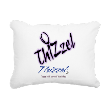 Text Effect Logo Rectangular Canvas Pillow