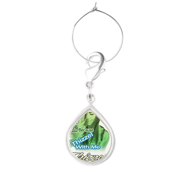 Thizzel make me Happy Teardrop Wine Charm