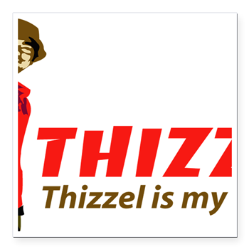 Thizzel Future Square Car Magnet 3" x 3"