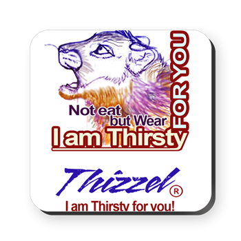Am Thirsty Logo Cork Coaster