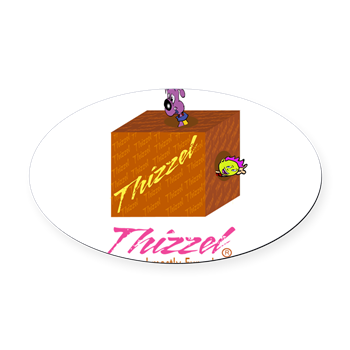 Funny Logo Oval Car Magnet