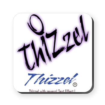 Text Effect Logo Cork Coaster