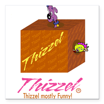 Funny Logo Square Car Magnet 3" x 3"