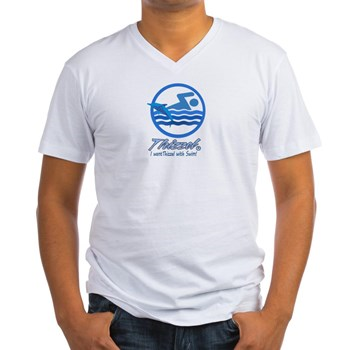 Swimming Logo Men's V-Neck T-Shirt