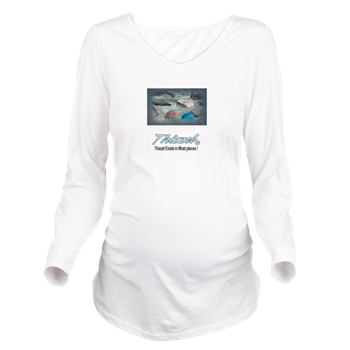 Thizzel Exist Logo Long Sleeve Maternity T-Shirt