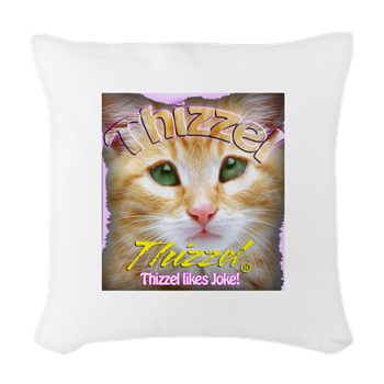 Jokes Logo Woven Throw Pillow