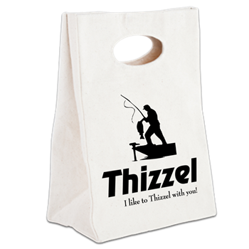 Thizzel Fishing Canvas Lunch Tote