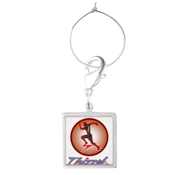 Runner Logo Wine Charms