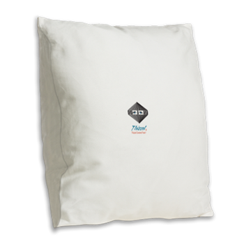 Thizzel Face Logo Burlap Throw Pillow