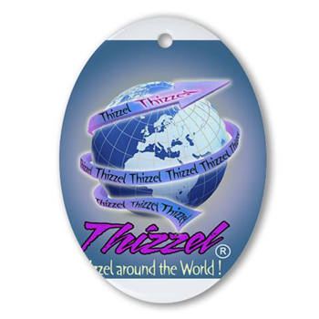 Thizzel Globe Oval Ornament