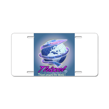 Thizzel Globe Aluminum License Plate
