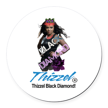 Thizzel Diamond Round Car Magnet