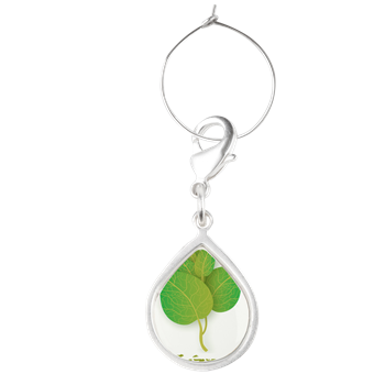 Growing Vector Logo Teardrop Wine Charm